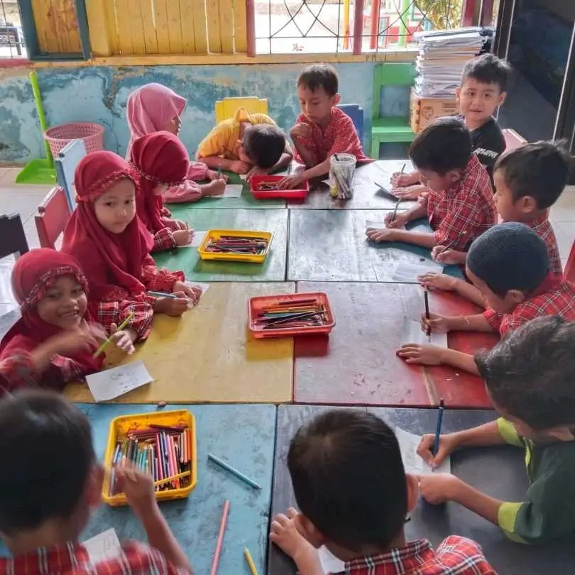 suasana ruang kelas dan belajar di taman kanak-kanak mutiara islam kendari